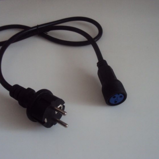 1.5平方橡膠線法國(guó)頭+三芯防水母頭